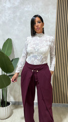 Pantalone Marica Bordeaux