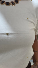 Maglia Cuori Crema