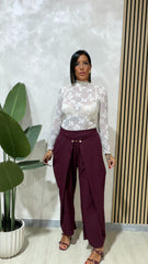 Pantalone Marica Bordeaux
