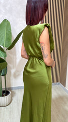 Abito Satin Verde