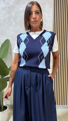 Gilet+Maglia Blu