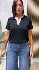 Maglia Polo Camicia Nera