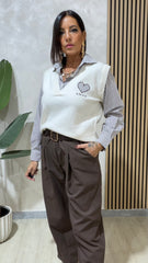 Gilet & Camicia Bianco