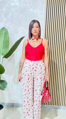 PANTALONE FLOWER BIANCO ART.6010