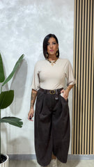 Pantalone Suede, marrone art 63076