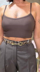 Top Lycra Marrone