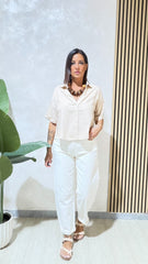Jeans Crema art.030