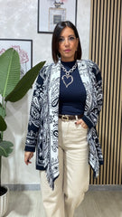 MAXI CARDIGAN MOUNTAIN BLU