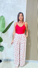 PANTALONE FLOWER BIANCO ART.6010