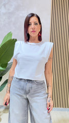 T Shirt Borchie Bianca art.595