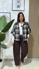 Camicia Quadri Beige