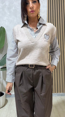 Gilet & Camicia Beige