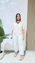 Jeans Crema art.030