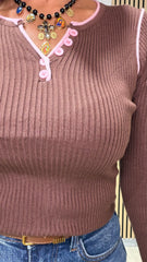 Maglia Coste Marrone
