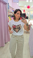 T SHIRT TIGRE BIANCA