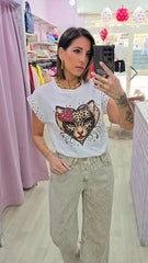 T SHIRT TIGRE BIANCA