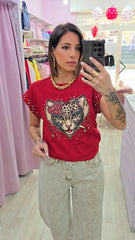 T SHIRT TIGRE ROSSA