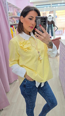 MAGLIA FIORE GIALLO