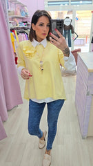 MAGLIA FIORE GIALLO