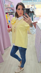 MAGLIA FIORE GIALLO