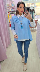 MAGLIA FIORE AZZURRA