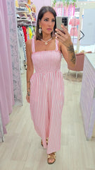 Tuta Righe Rosa