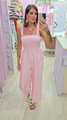 Tuta Righe Rosa