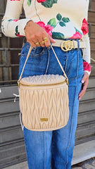 BORSA SECCHIELLO COVERI BEIGE