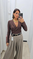 Maglia Cross Marrone