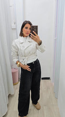 Chiodo Ecopelle Bianco