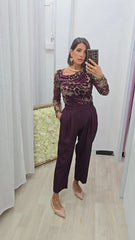 Pantalone Prugna Art.12650