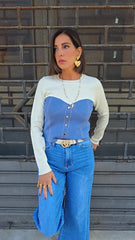 MAGLIA CORSETTO BEIGE