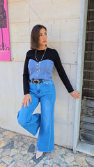 MAGLIA CORSETTO NERA