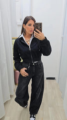 Jeans Nero Ballon art.302