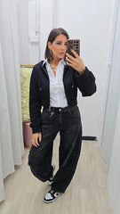 Jeans Nero Ballon art.302