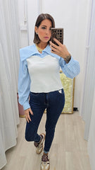 Maglia Camicia Bianco