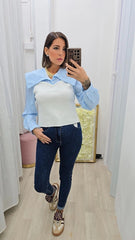 Maglia Camicia Bianco