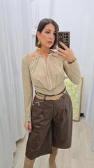 Maglia Collana Beige