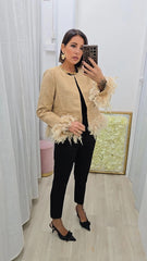 Blazer Piume Beige