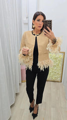 Blazer Piume Beige