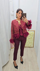 Blazer Piume Bordeaux