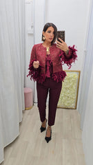 Blazer Piume Bordeaux