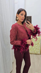 Blazer Piume Bordeaux