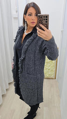 Maxi Cardigan Grigio