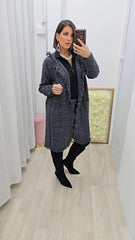Maxi Cardigan Grigio