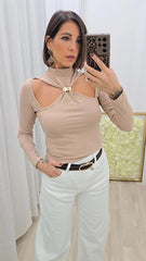Maglia Farfalla Beige