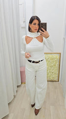 Maglia Farfalla Bianco