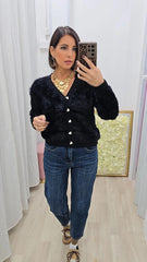 Cardigan Peloso Nero