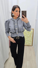 CARDIGAN BUTTONE GRIGIO ART.5218