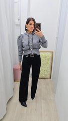 CARDIGAN BUTTONE GRIGIO ART.5218